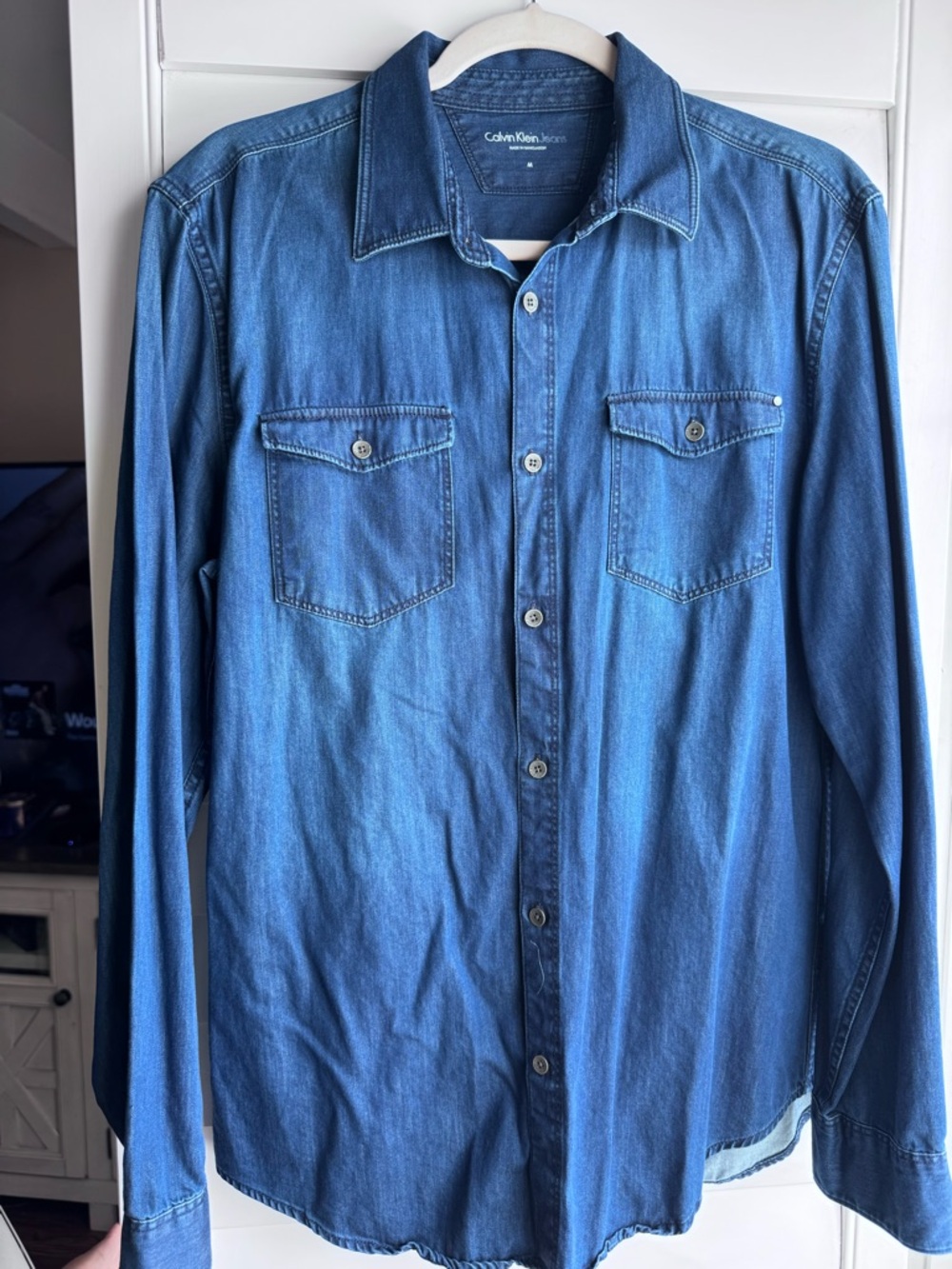 Calvin Klein Jeans Indigo Denim Button-Up Shirt
